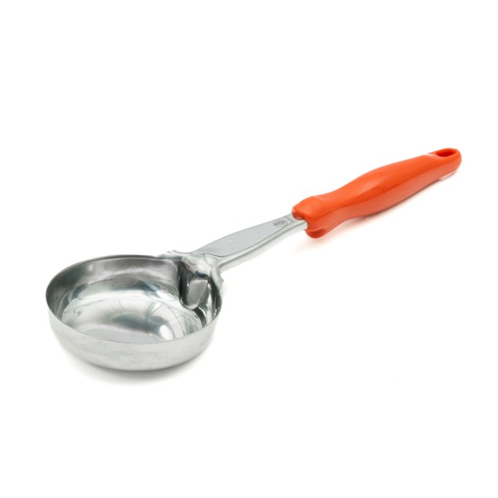 Spoodle® monobloc redondo de acero inoxidable de 236 ml con mango de nylon naranja