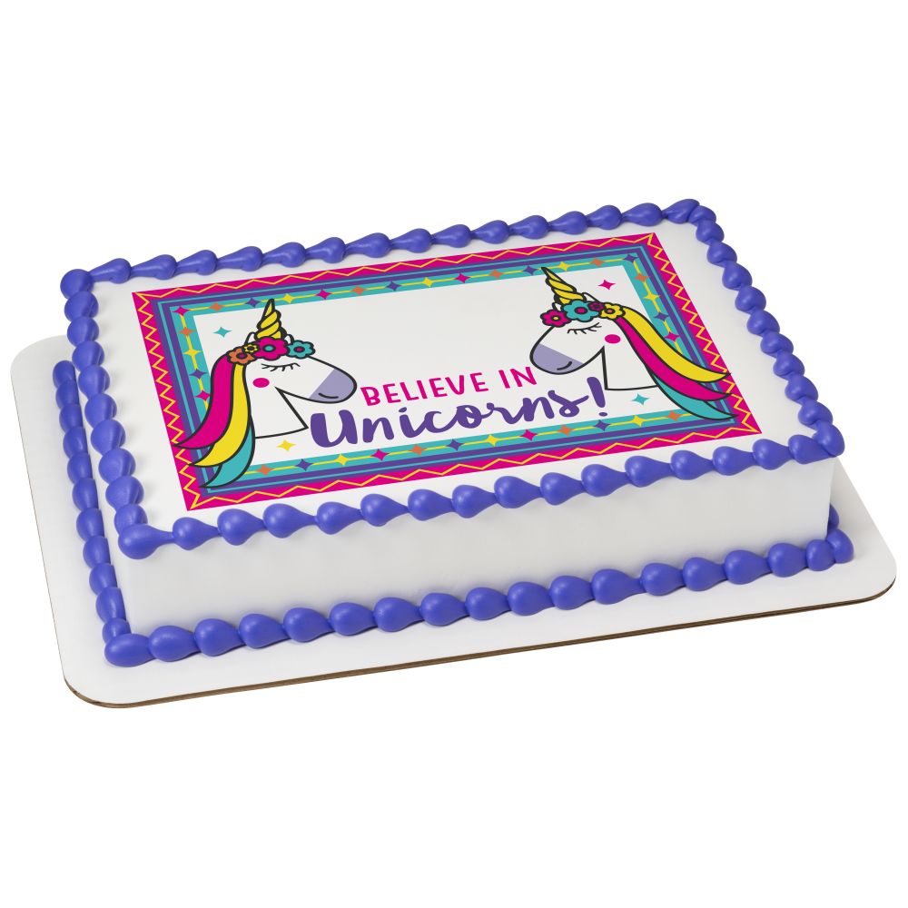 Image Cake Believe in Unicorns