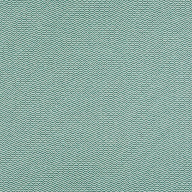 Chevron-patterned fabric (small teal and off-white zigzags) covering the entire frame; repeating tightly, producing subtle optical texture; flat, evenly lit surface suggesting wallpaper or upholstery.