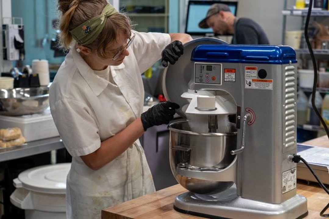 10-quart 110- to 120-volt countertop mixer with safety guard