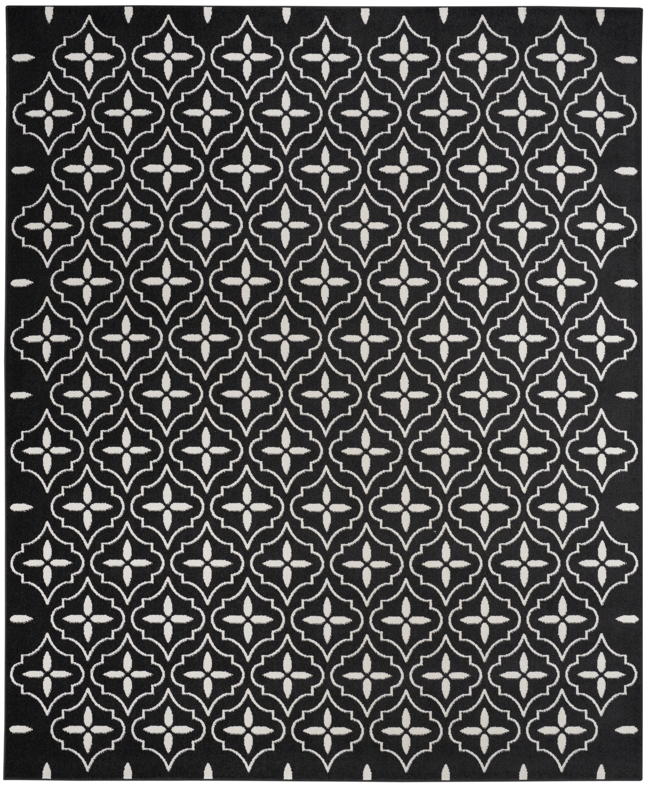 Nourison Nourison Essentials 5' x 7' Black Ivory Modern Rug