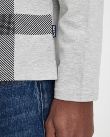 Blaine Tartan Long-Sleeved Polo Shirt Grey Marl
