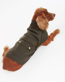 2-in-1 Waxed Dog Coat Olive
