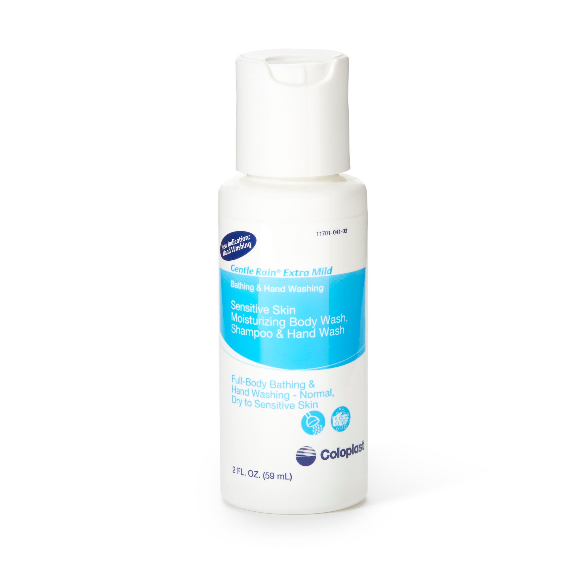 Gentle Rain® Extra Mild Shampoo and Body Wash, Scented, 2-ounce flip-top bottle