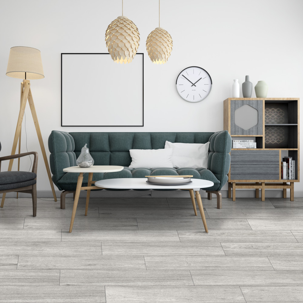 Llama Silver Smoke 8-1/2 in. x 35-1/2 in. Porcelain Floor and Wall Tile