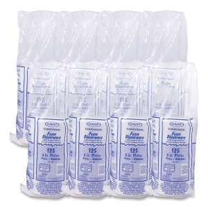 Dart, Concorde Foam Plate, 6" dia, White