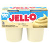 JELL-O Zero Sugar Vanilla Pudding Snack Cups, 4 ct