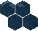 Playscapes Midnight Blue 4″ Hexagon Wall Tile Glossy