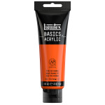 Liquitex BASICS Acrylic Paint 118 mL Tube Vivid Red Orange