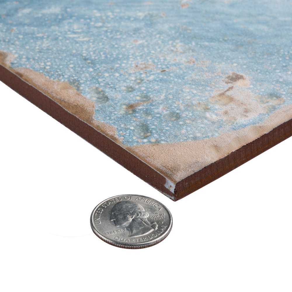 Artisan Damero Azul 13 in. x 13 in. Ceramic Floor and Wall Tile