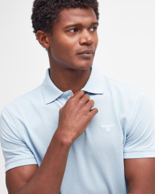 Lightweight Sports Short-Sleeved Polo Shirt Chambray Blue