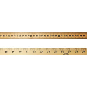 Wooden Meter Stick Ruler, Natural Wood, 36 Inches