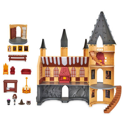 Wizarding World Harry Potter, Magical Minis Hogwarts Castle with 12 Accessories, Lights, Sounds & Exclusive Hermione Doll, Kids Toys for Ages 5 and up