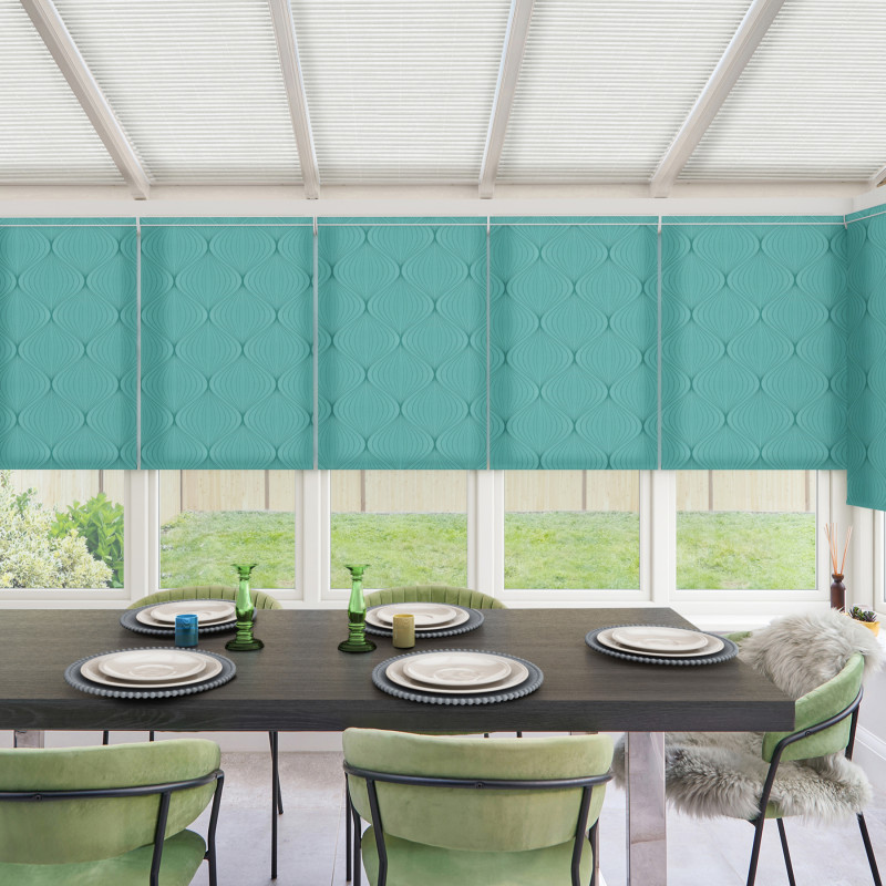 Heathdene Sea Green Roller blind