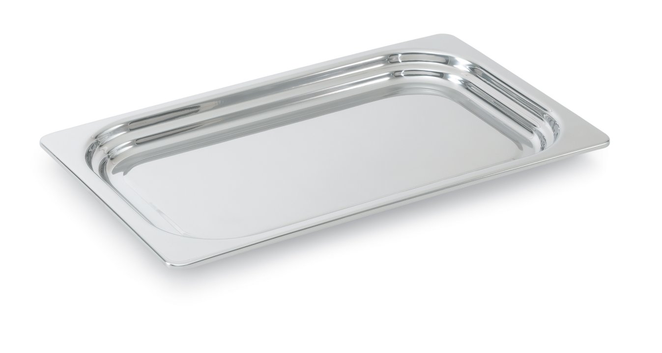 Half-long-size 4-inch-deep Miramar® stainless steel plain pan