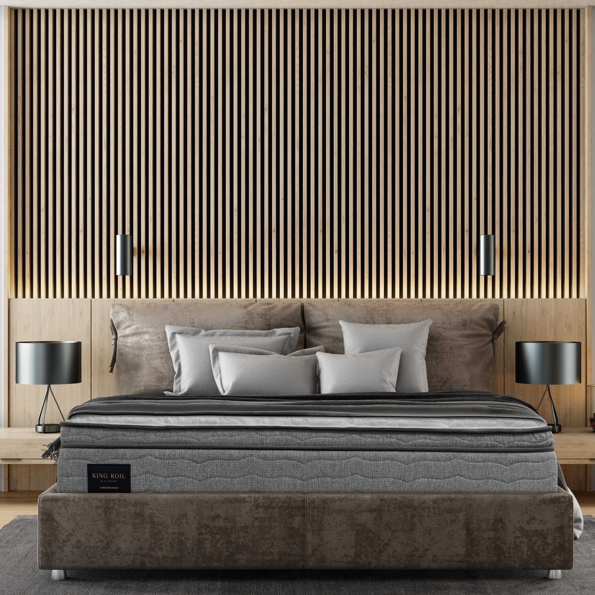 Lifestyle image of the King Koil Chiro Enhanced Mattress, Plush from Forty Winks