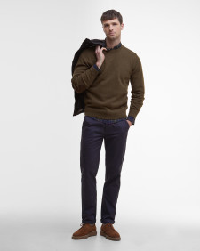 Essential Crew-Neck Jumper Willow Green
