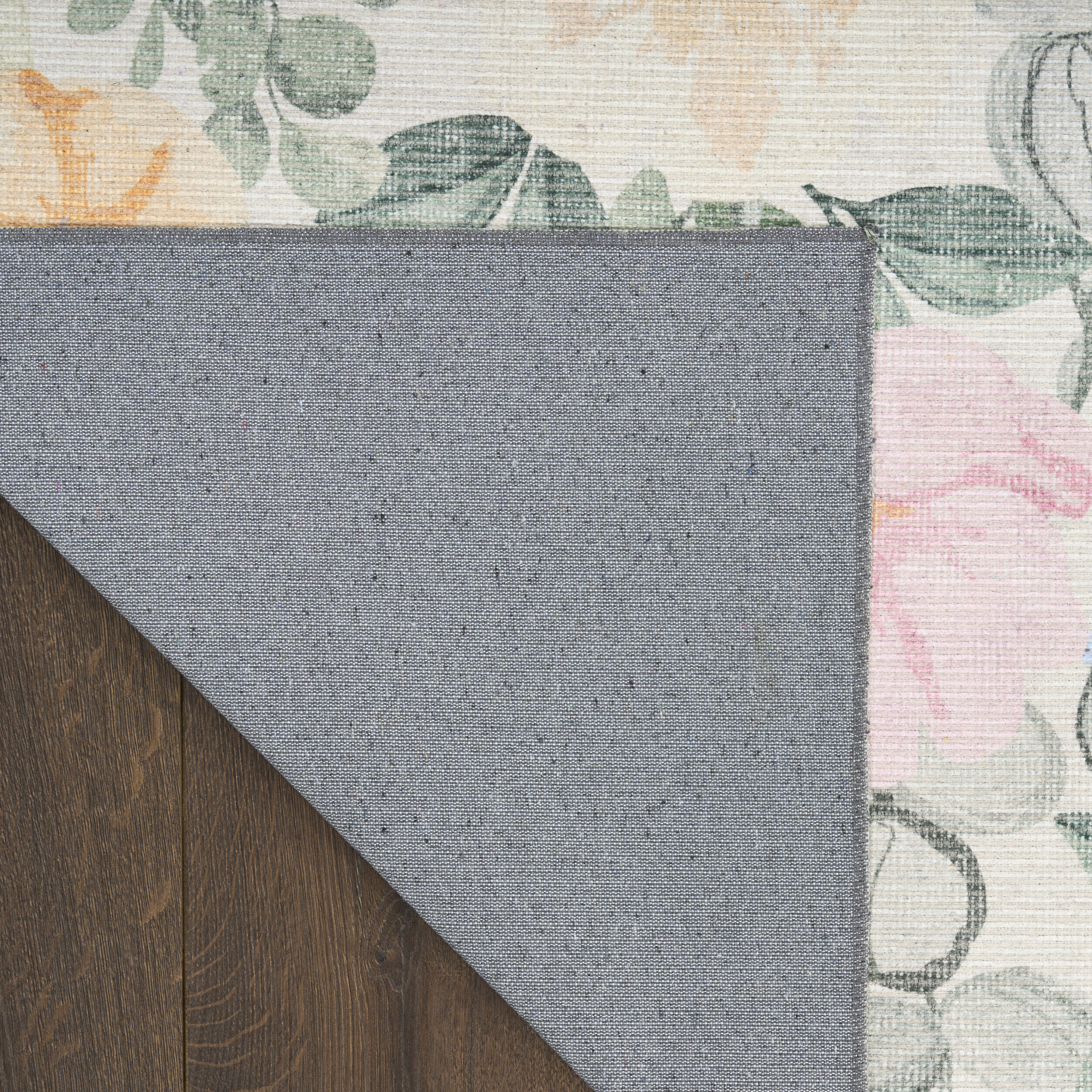 Nourison Botanical Washables 7'6" x 9'10" Ivory Multicolor Farmhouse Indoor Rug