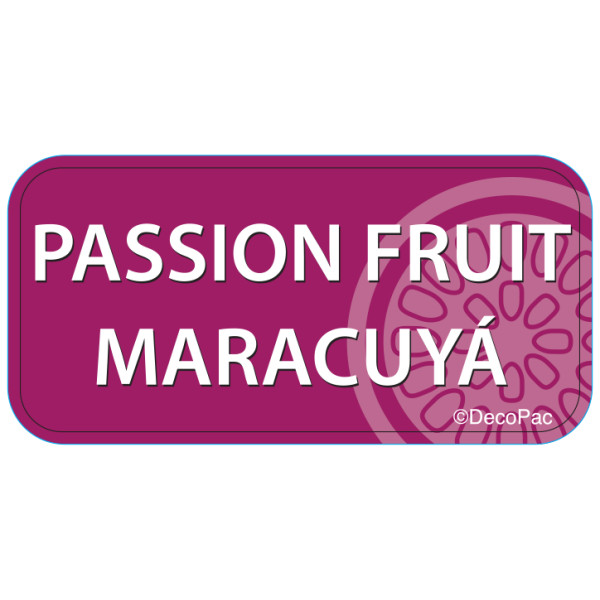 Passion Fruit Label PhotoCake® Edible Image® Merchandising Label
