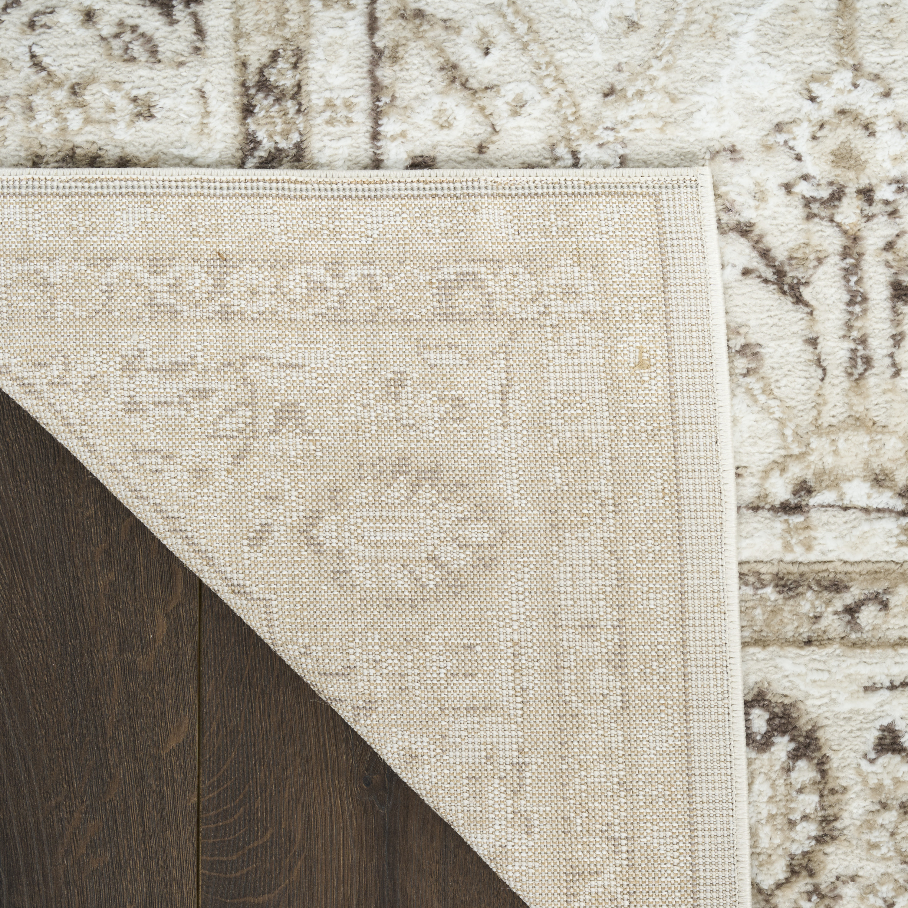 Nourison Dekor 2' x 4' Ivory Brown Vintage Indoor Rug