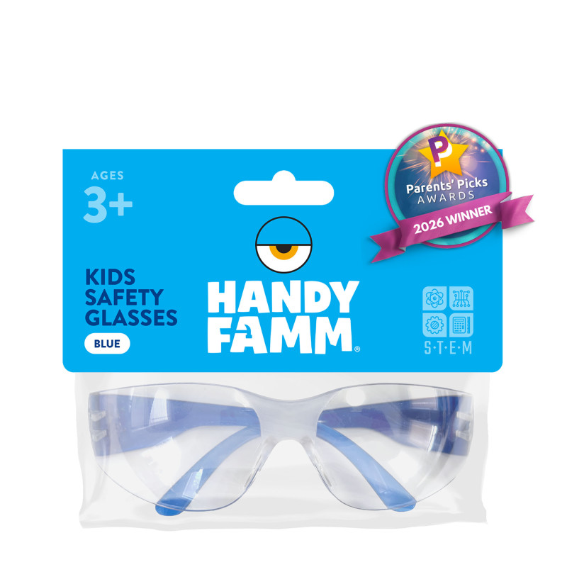 Kids Safety Glasses, Clear Lens, Blue – Protective Eyewear for Kids, STEM & DIY Projects