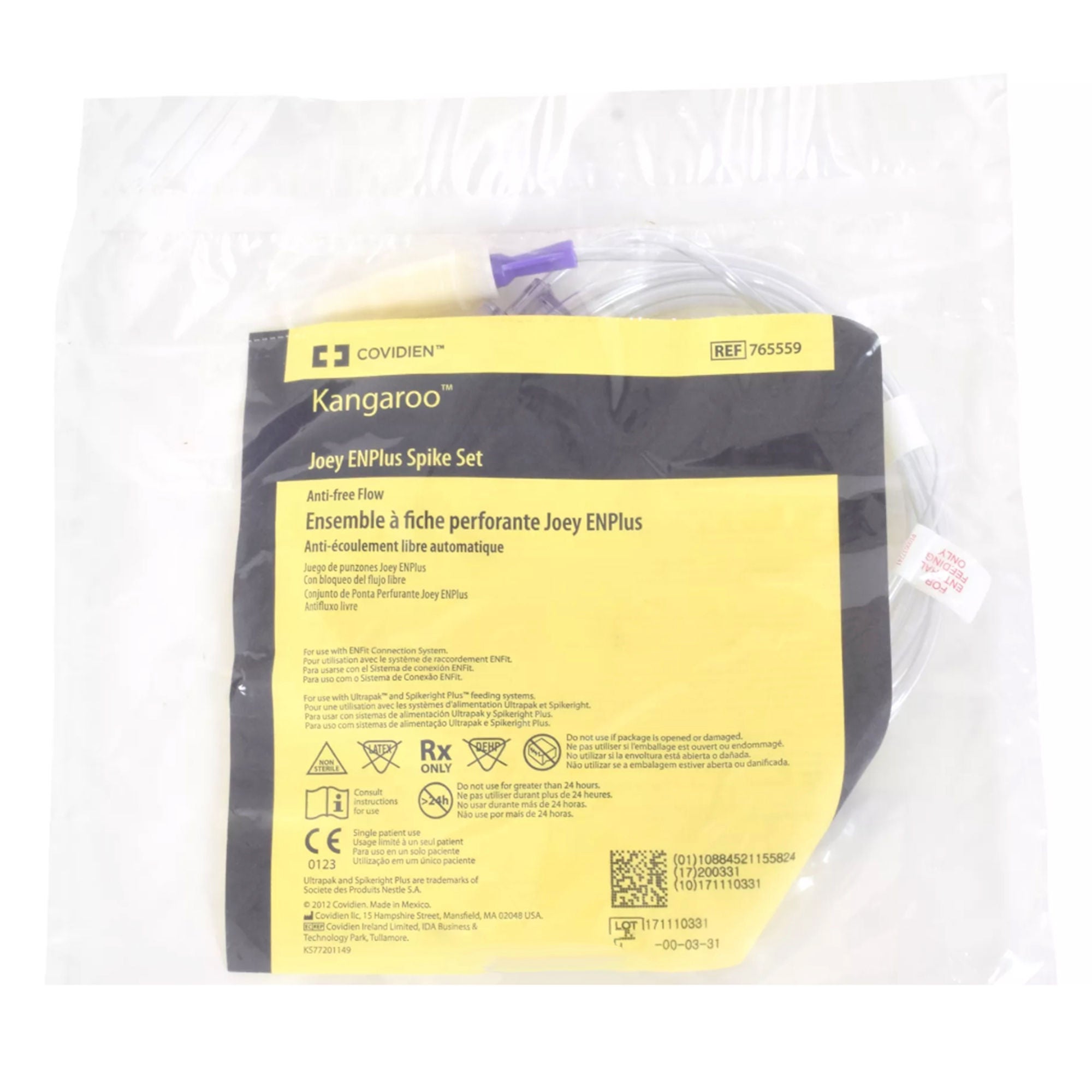 Kangaroo™ Joey™ ENPlus Enteral Feeding Pump Safety Screw Spike Set