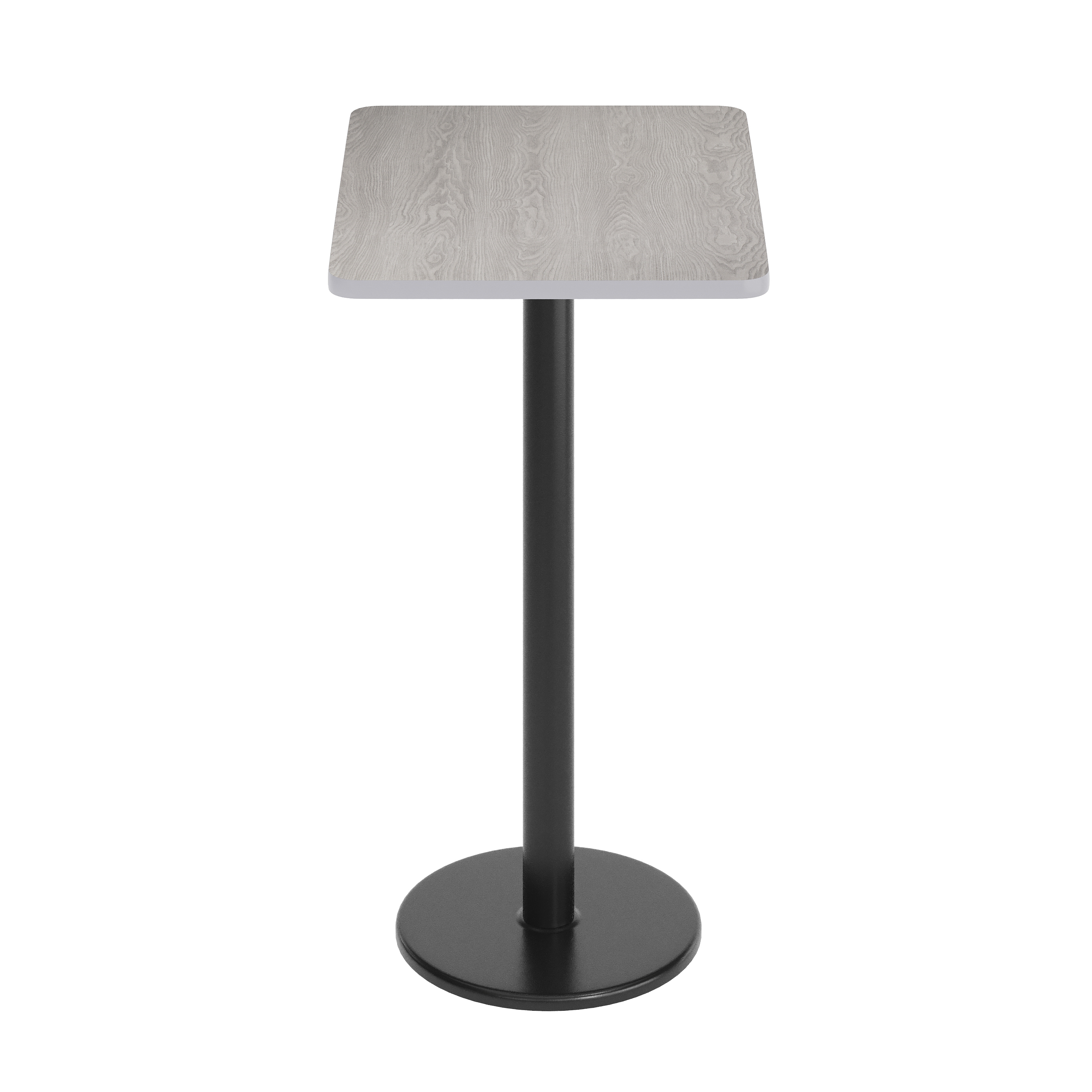 Stiles 24'' x 30'' Gray Rectangular Laminate Table Top with Black 18" Round B... - Picture 23 of 35