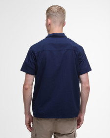Checkerboard Short-Sleeved Shirt Midnight Blue