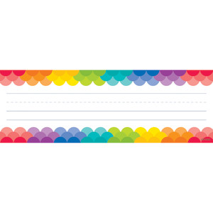 Rainbow Scallops Name Plates, 36 Per Pack