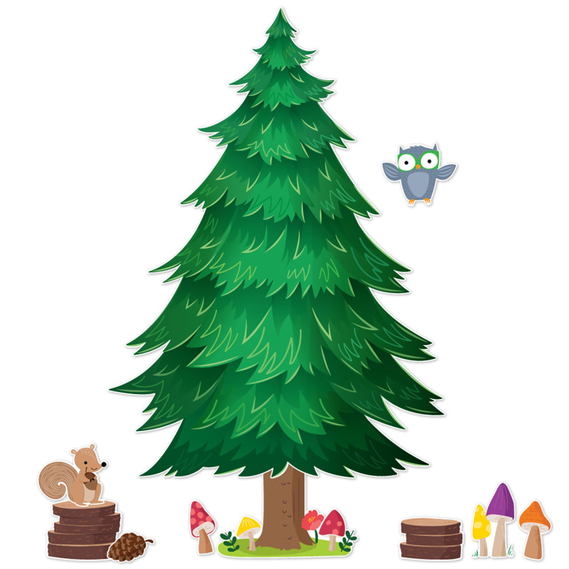 Woodland Friends Jumbo Pine Tree Bulletin Board Set