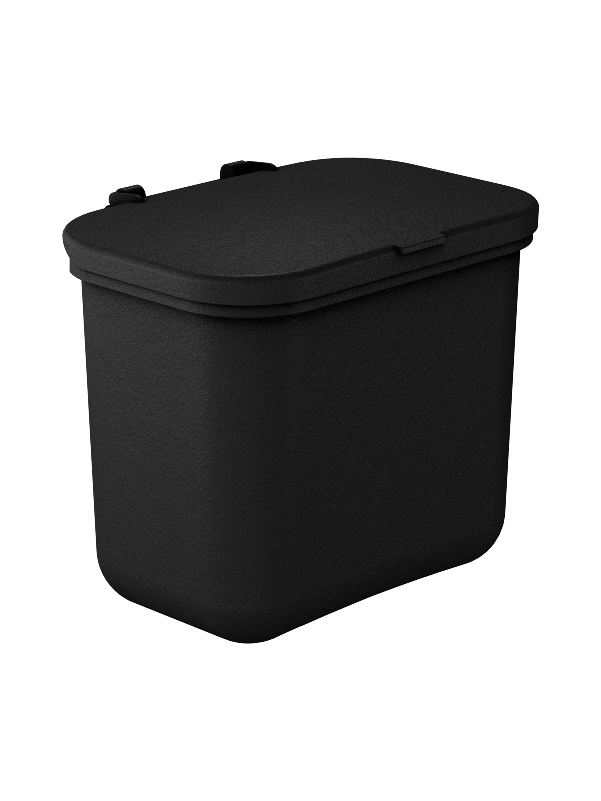 HANGING WASTE BASKET – Single – Kit – Solid Lift – Black PCR