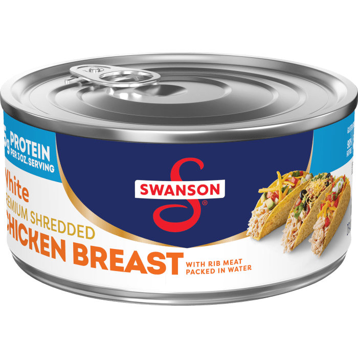 White Premium Shredded Chicken Breast with Rib Meat Packed in Water