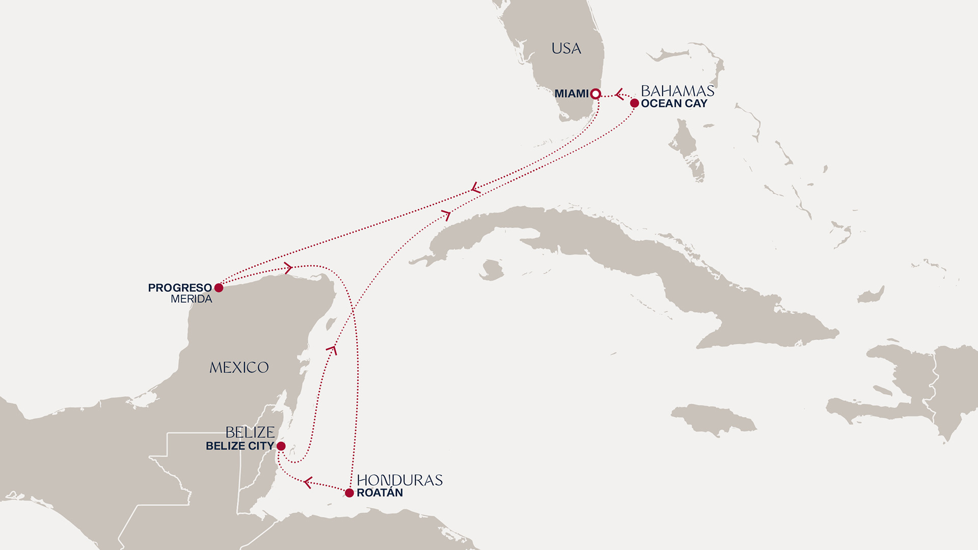 Itinerary map