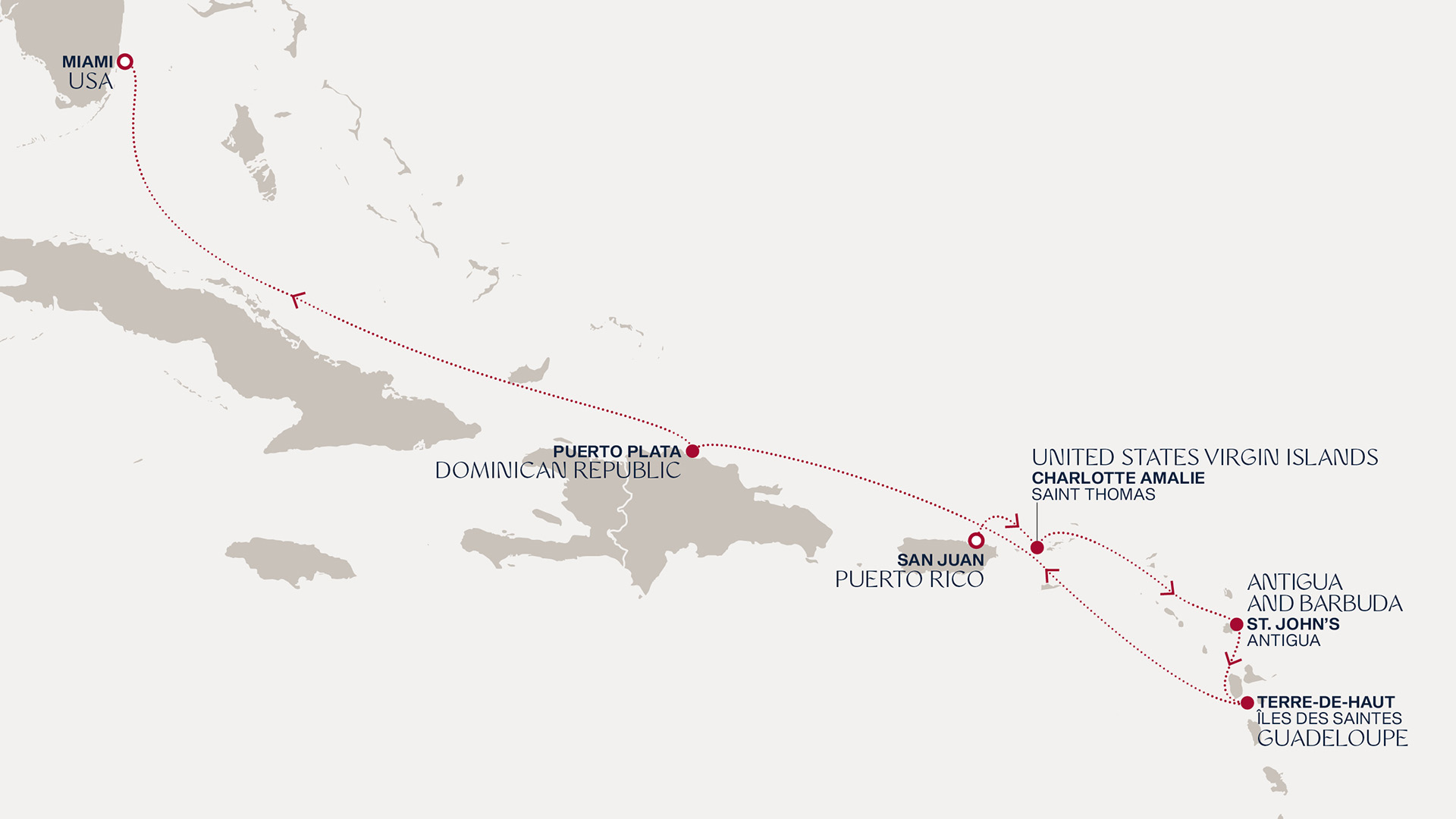 Itinerary map