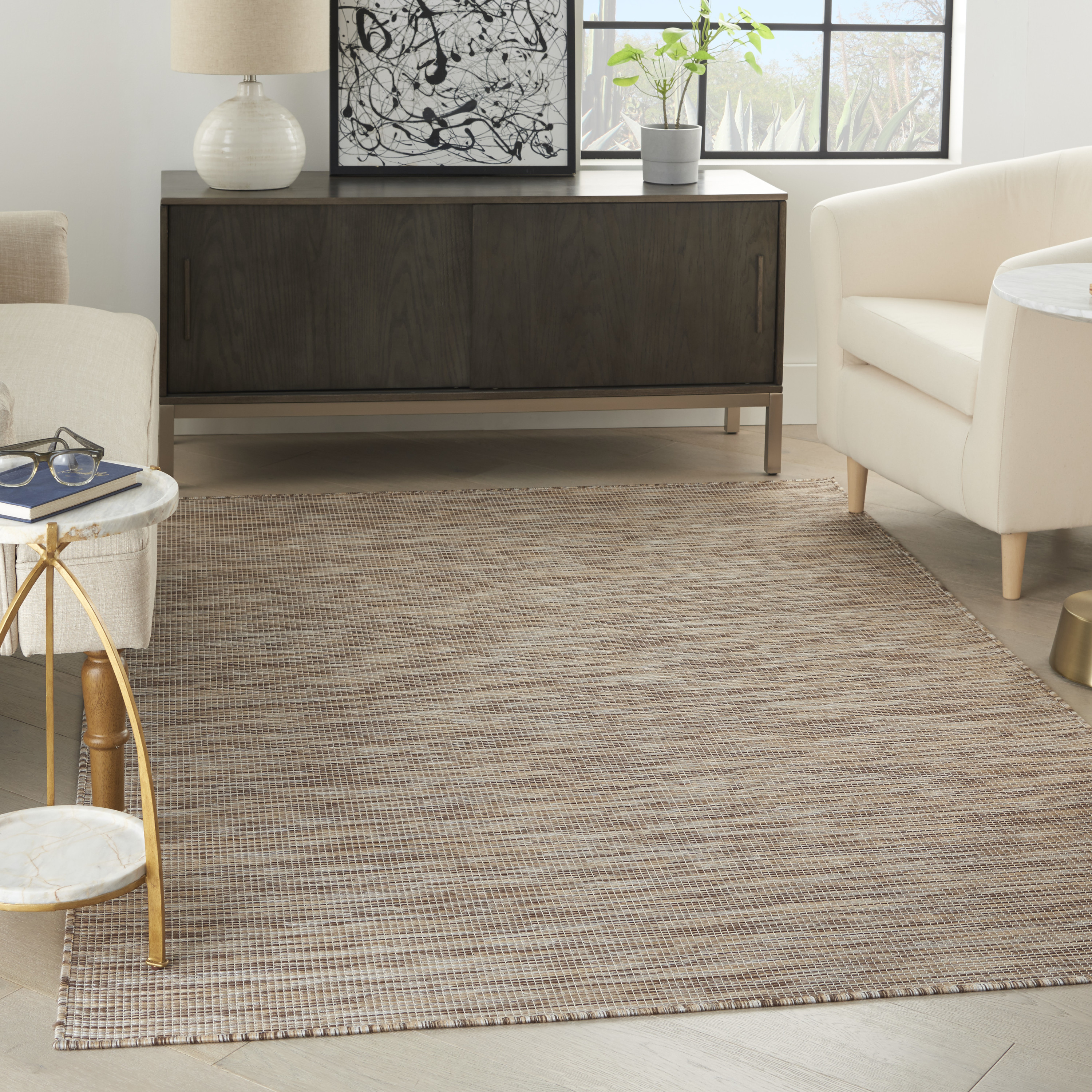 Nourison Positano 5' x 7' Beige Modern Rug