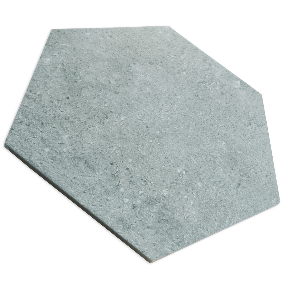 Atlas Hex Grey 8-5/8 in. x 9-7/8 in. Porcelain Floor and Wall Tile