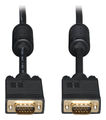 VGA High Resolution RGB Coaxial Cable PVC Braid/Foil Shield HD15 Male Black 25 ft.