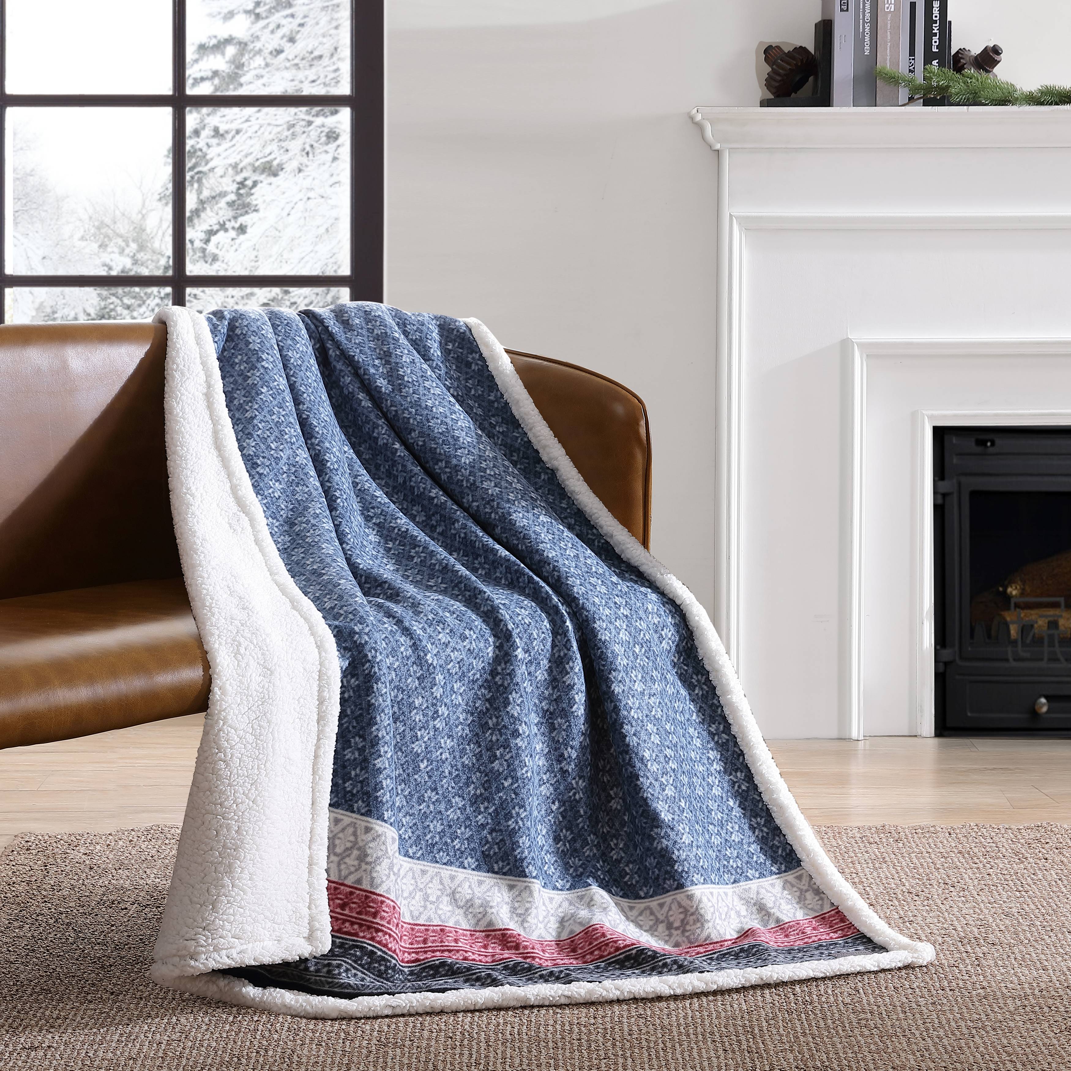 Eddie Bauer Plush-Fleece Throw Blanket