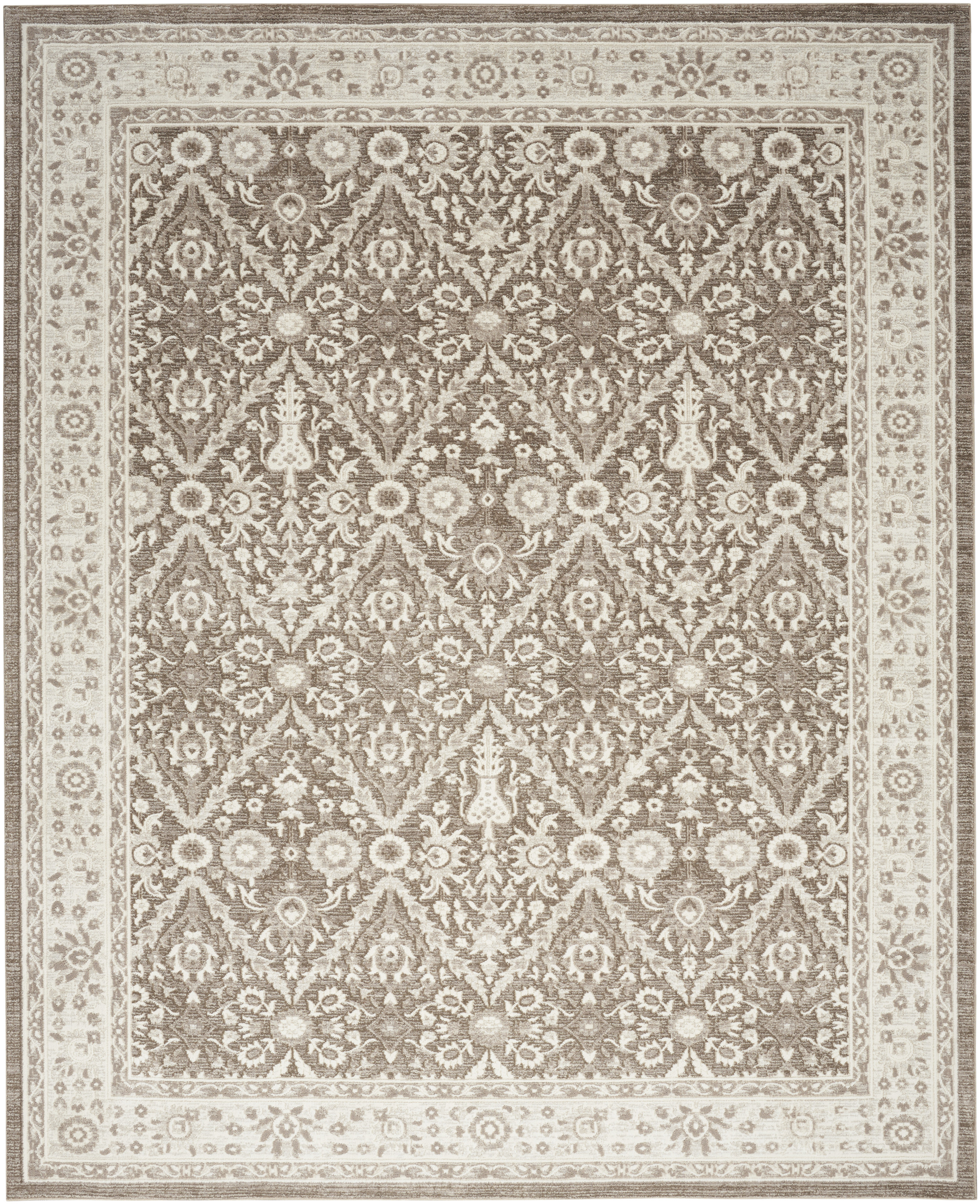 Nourison Eco Cycle 6' x 9' Ivory Mocha Vintage Indoor Rug