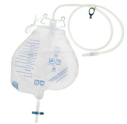 Amsino International BAG, DRAIN URINE AMSURE W/ANTI-REFLUX 2000ML (20/CS)