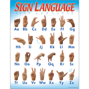 Sign Language Learning Chart, 17" x 22"