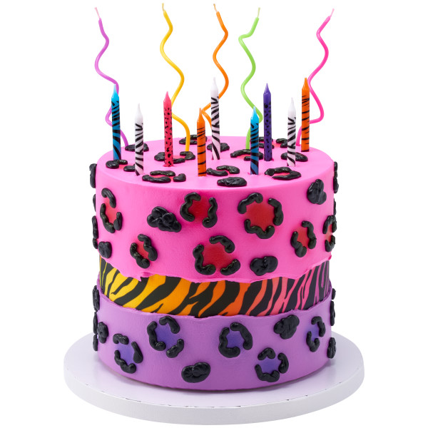 Neon Twist Shaped Candles
