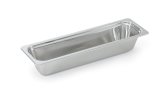 Half-long-size 2 ¾-inch-deep Miramar® stainless steel plain pan