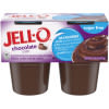 Jell-O Chocolate Sugar Free Pudding Snacks, 4 ct Cups