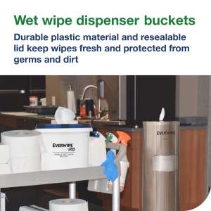 Tork, Everwipe Reusable Mobile Wet Wipe Buckets, White