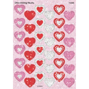Shimmering Hearts Sparkle Stickers&reg;, 72 ct