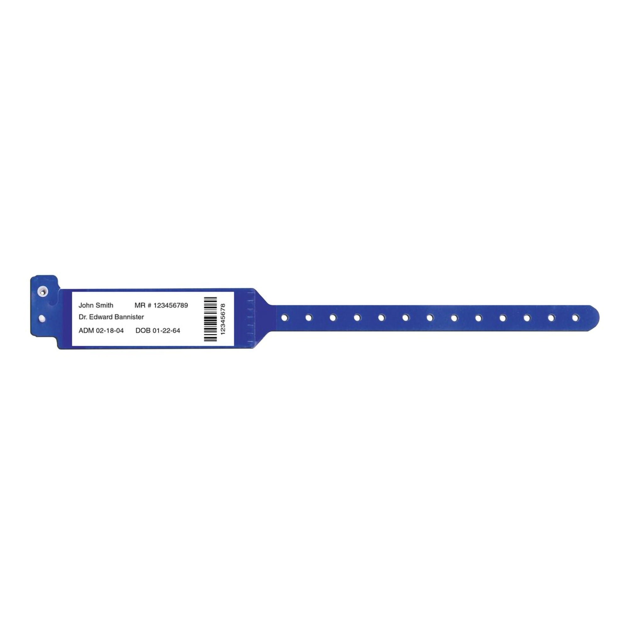 Sentry® Bar Code LabelBand® Identification Band, 12 – 13 Inch, Blue
