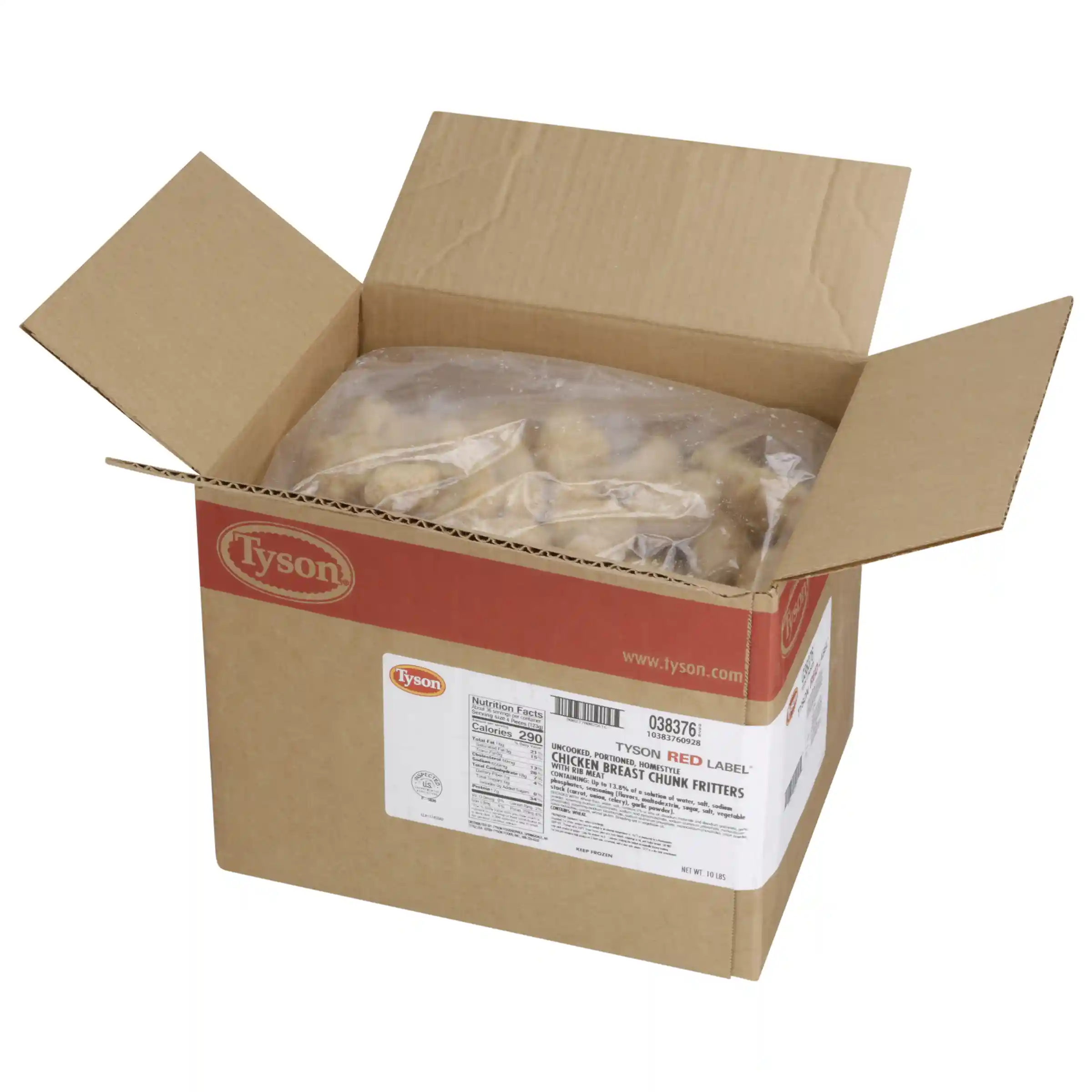 Tyson Red Label® Uncooked Homestyle Select Cut Chicken Breast Chunk Fritters_image_4