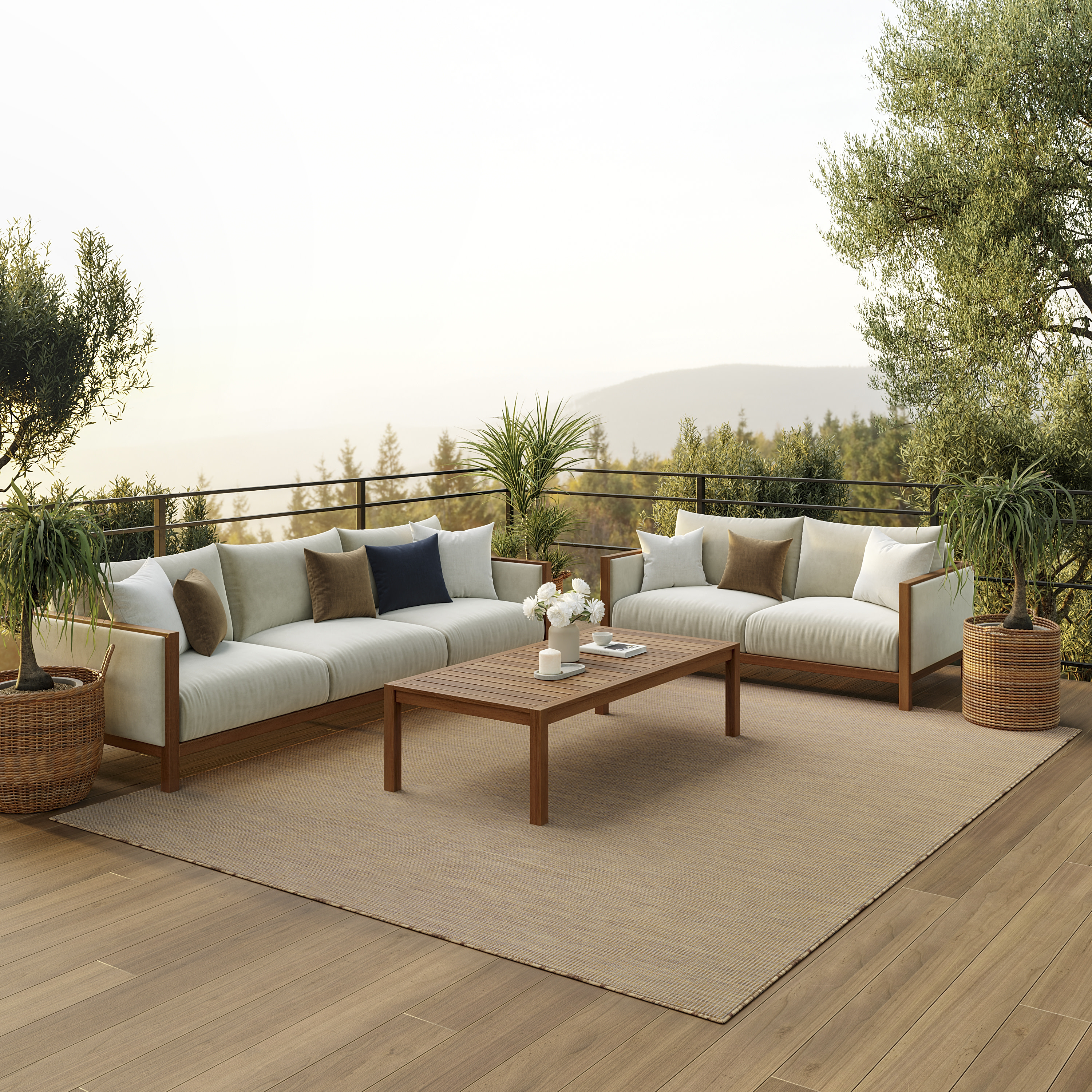 Nourison Positano 7' x 10' Jute Modern Rug