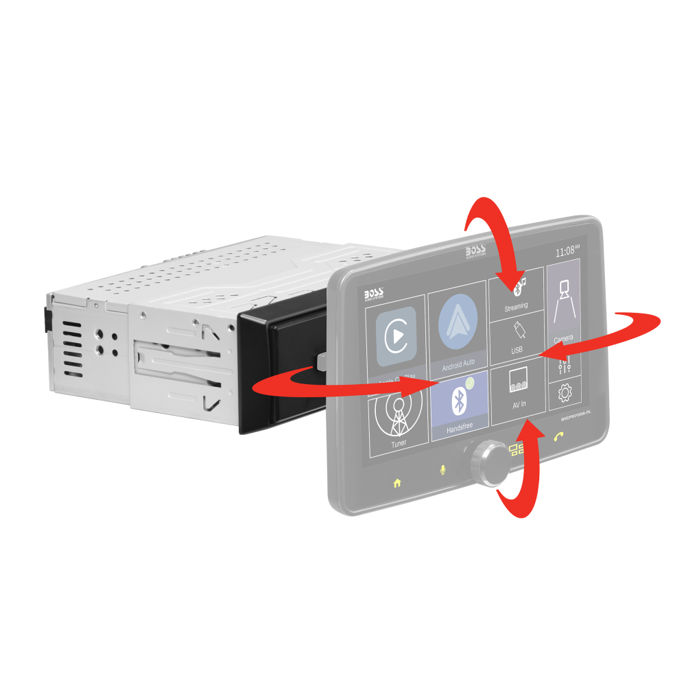 BOSS Audio Systems BVCP9700ACFL Single Din Car Stereo System with